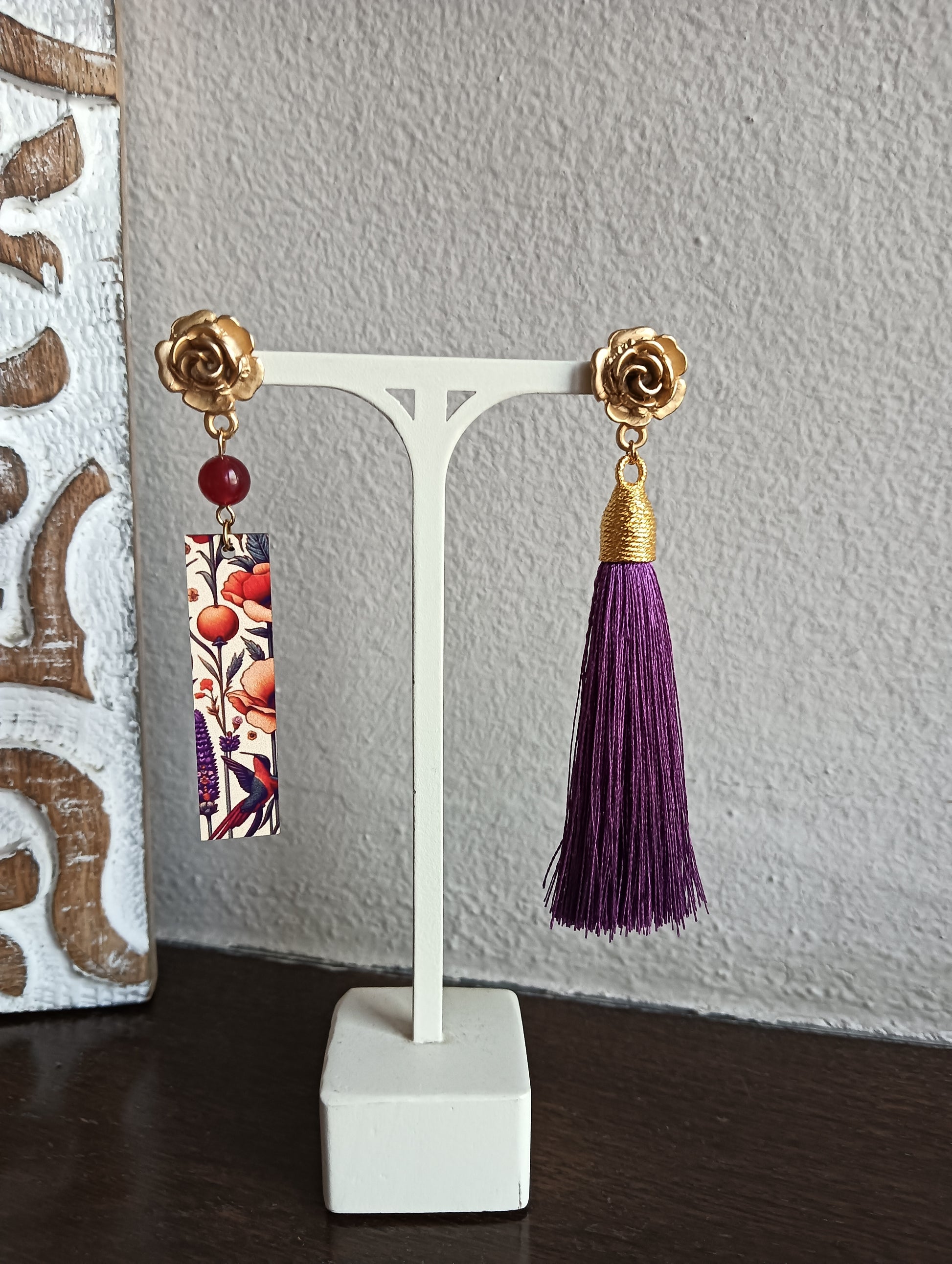 Orecchini nappina fiori e frutta - Le Gemme di Gaia